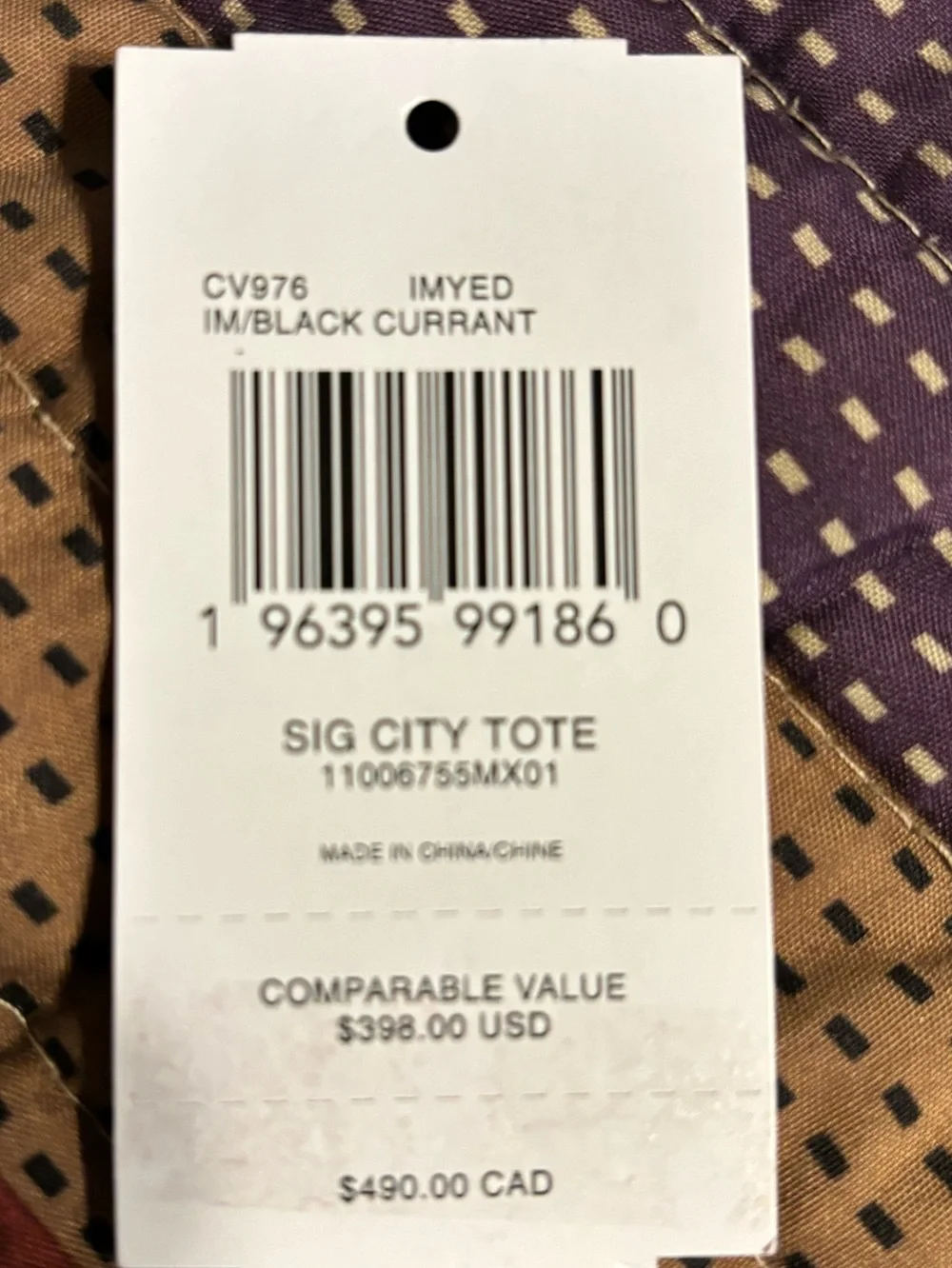 Coach city tote